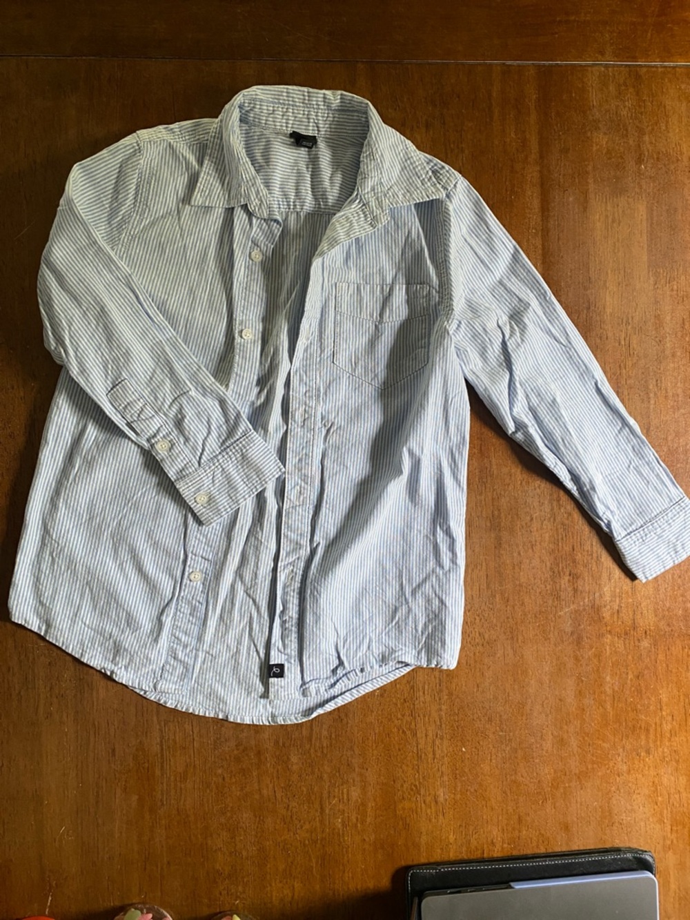 art class Boys Blue & White Pinstripe Button-Down Shirt